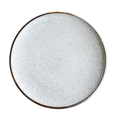 佐和陶瓷 黃釉開片16.5皿 日本製 餐盤 陶瓷盤 小菜盤 點心盤, 黃釉, 1個, 16.5 x 2cm