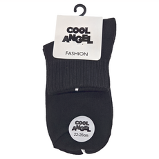 Cool Angel 天使之翼 素色襪 CA11 1/2學生襪 - 黑色