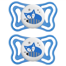 Chicco 舒適哺乳 輕量透氣安撫奶嘴 Set 海洋藍, 6-16個月, 2個