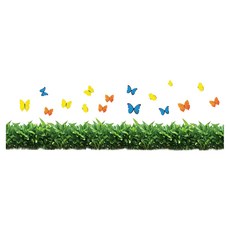 WE CHAMP 無痕裝飾腰線壁貼, 蝴蝶花園