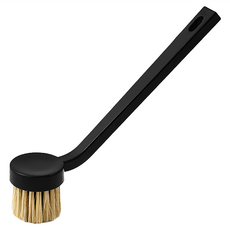 UTOOKII 多用途廚房長柄刷, 耐高温耐油污, A級植毛長柄鍋刷, 帶掛鈎設計, 黑色, 1支