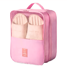 旅行收納鞋袋, 輕巧方便, 出差旅行/健身運動都適用, 30 x 21 x 11cm, 粉色