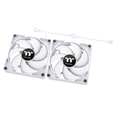 thermaltake 曜越 CT120 正轉 模組化線材設計 2個 电脑散热风扇, CL-F151-PL12WT-A, 白色, 1組