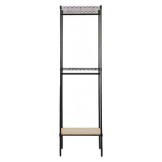 dayneeds 日需百備 松木 烤漆3層雙桿衣櫥, 黑色