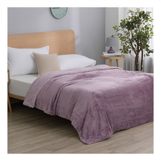 Ishur 伊舒爾 法蘭絨羊羔絨暖毯被, 5 × 7尺(150 × 200cm), 浪漫紫