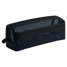 Couselect 雙層網紗筆袋, 黑色, 1個