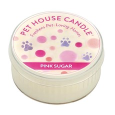 PET HOUSE 室內除臭寵物香氛蠟燭-粉紅愛戀, 43g, 適用於小空間或旅遊外出, 1罐