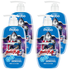 Probo 博寶兒 ULTRAMAN 活力沐浴露, 胺基酸潔淨, 黑燕麥防護, 500ml, 4瓶