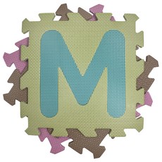 心樂家 斜齒莫蘭迪色系 巧拼地墊, 英文, 26個, 單片31x31公分