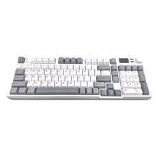 irocks 艾芮克 RGB 熱插拔無線機械鍵盤 原廠保固, IRK85R, 冰晶白, 靜音奶茶軸