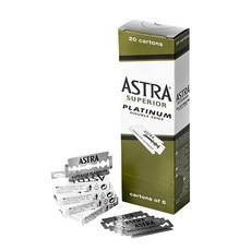 Astra 雙面刮鬍刀片 鋒利耐用 適用各種刮鬍刀, 100片, 1盒