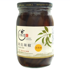 白裏透紅 剝皮辣椒 苦茶油, 1個, 450g
