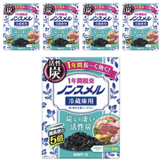 興家安速 Nonsmel冰箱脫臭劑 冷藏室用，活性炭1年間脱臭, 5個, 25g