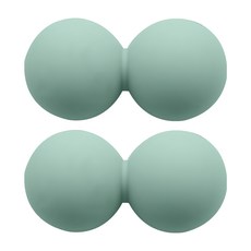 MICHAEL FITNESS 麥克健身 馬卡龍矽膠按摩球 雙球 6.3cmx12.6cm, 綠色, 1組