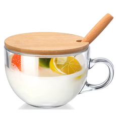 AHOYE 牛奶麥片早餐 玻璃杯 13 x 10.5 x 7.5cm 450ml, p01_05242880, 1個