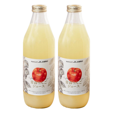JA 相馬村 青森蘋果汁不含一滴水 果汁含有率99.9% 嚴選蜜蘋果 香氣濃郁 甜美可口, 1L, 2瓶