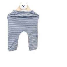 愛北鼻 mit台灣製寶寶發熱褲 親膚保暖發熱褲 彈性舒適 寶寶秋冬穿搭首選, 70cm, 淺藍條紋, 1入