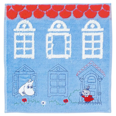 MARUSHIN 丸真 Moomin 純棉刺繡洗臉巾，吸水性佳，親膚柔軟, 小不點來作客, 1條