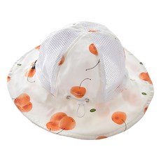 JAR嚴選 兒童透氣防曬遮陽帽-粉色櫻桃, 均碼