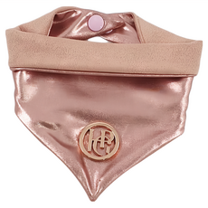 HAPPY GO PUPPY 寵物領巾, 澳洲手工製作, 100%棉麻材質, L, 閃耀玫瑰, 1條