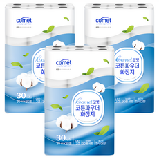 comet Cotton Powder 捲筒衛生紙 30m, 30捲, 3包