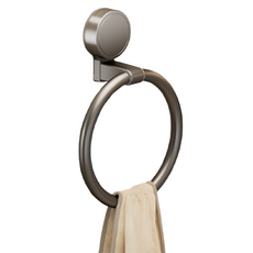 HOUDER 太空鋁毛巾環 圓形, 槍灰, 1個