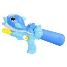 海豚造型加壓中型水槍 39cm, 藍色, 1支