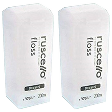 GC Ruscello Floss 牙線 大 無蠟, 超細纖維, 徹底去除牙菌斑, 楔形斷面纖維，提升清潔效果, 200m, 1個, 2個