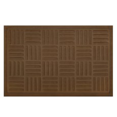 寢室安居 橡膠刮泥玄關腳踏墊 2個, 棕色, 1組