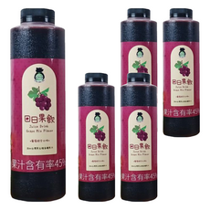 TAIWAN SWEET FARM 台灣好田 日日果飲 葡萄綜合口味 45%果汁含量 紅葡萄+蔓越莓+香檬, 880ml, 5瓶