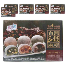YUKI&LOVE 雪之戀 台灣五穀麻糬 12入 Set, 綜合口味, 台灣製造, 300g, 6盒