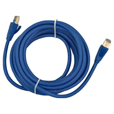 PX 大通 Cat6A 網路線 26AWG 多股式絞線 10Gbps 600MHz S/FTP編織+鋁箔 多重遮蔽 RJ45, 5m, 藍色, 1條