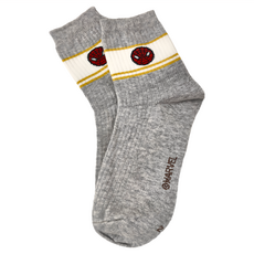 MARVEL 漫威 SPIDER-MAN 蜘蛛人 兒童款 卡通造型短襪5雙組 HM3022