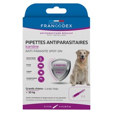 FRANCODEX 法典 大型犬用護盾全效防蚊驅蟲滴劑, >30公斤, 4支裝, 單色, 20ml, 1盒