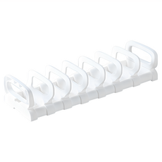 理享家 伸縮碗盤架 白色 廚房置物架, 1組