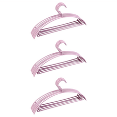 小麥購物 防滑衣架 C203 15個, 淡雅粉, 1組