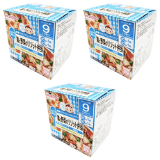 WAKODO 和光堂 雞肉蔬菜燴飯便當 Set, 富含營養, 斷奶後食用首選, 無色素, 無防腐劑, 無香料, 160g, 3盒