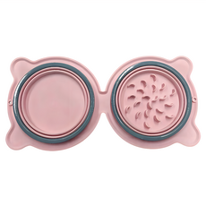 JDS 戶外遛狗便攜式旅行折疊碗, 1個, 粉紅色