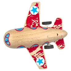 木製迴力小飛機 - 紅色, 1個