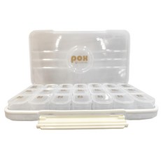 7日分裝藥盒, 23x13x3cm, PP材質, 綠色透明咖啡色, 21格/28格, 1個