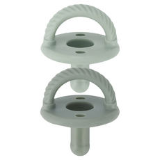 Itzy Ritzy 造型矽膠安撫奶嘴組 食品級矽膠 美國ASTM認證, Symmetrical, 森林綠, 2個