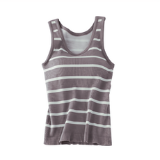 百搭條紋雙色毛圈背心 人造絲材質