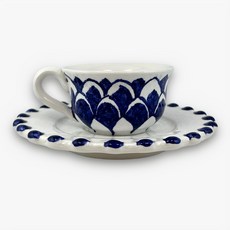 Modigliani 義大利陶 古城圖騰系列 濃縮咖啡杯盤組 100ml, 1組, 白色