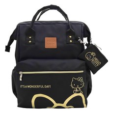 Hello kitty 大口手提後背包 尼龍布, 36 x 34 x 16cm