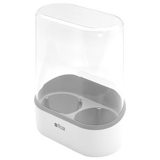 ffcat 強力無痕貼 雙筒取杯架, 免洗紙杯/透明PP杯/白色塑膠杯適用, 適用4~7oz (120~200ml)有捲邊之杯款, 57047, 1個