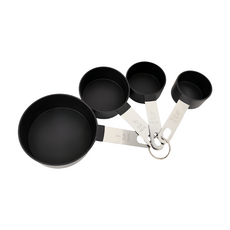 Hesii AT4 PP 量杯四件組, 混色設計, 輕巧易用, 方便收納, 黑色, 1組