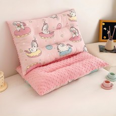 台灣 AGAPE 豆豆絨眠枕/精梳棉安撫枕/兒童豆豆枕/小朋友枕頭 專為2-12歲兒童設計, 彩虹獨角獸