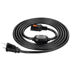 PowerSync 包爾星克 一對一安全鎖中繼線 3孔, 3m, 黑色, 1條