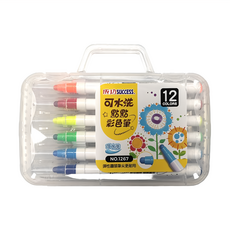 SUCCESS 成功 可水洗點點彩色筆 12色 彈性筆尖 可根據深度畫出不同大小的圓點, 1盒