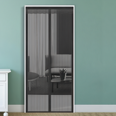 防蚊門簾, 90 x 210cm, 純黑條紋, 1個